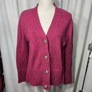 Gap Button Down Cardigan Sweater Pink XXS Oversized